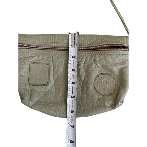 CARLOS FALCHI Vintage Taupe Leather The Buffalo Shoulder Bag - Picture 8 of 10